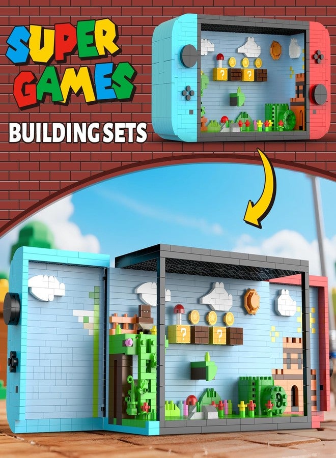 Vziimo Super Player Game Building Sets,Cool Building Blocks Kits for Adults, Openable and Closed 3D Anime Scene Model Creative Idea Gift for Teens 14+ (1528 Pieces) - Image 2